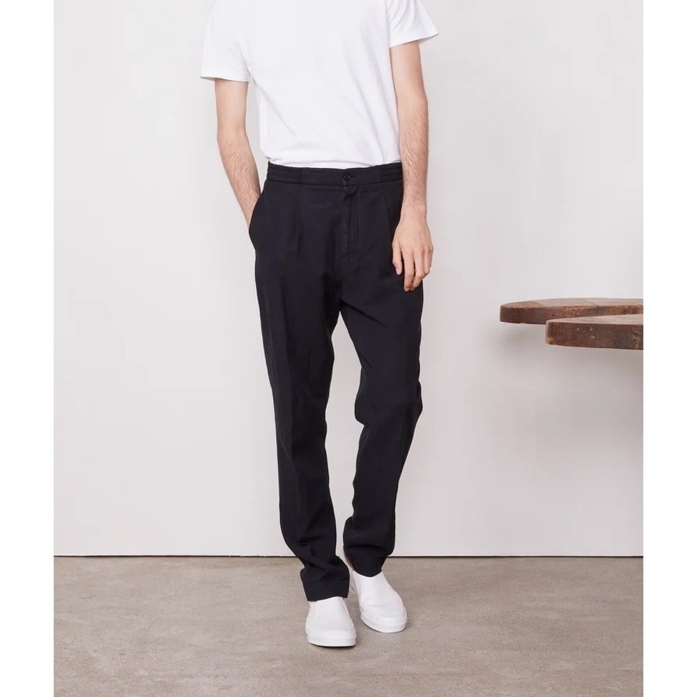 Officine Générale Drew Pant In Textured Stripe Gray/Black NWT | 48